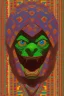 Placeholder: smeagol in Kente cloth, cinematic, zulu, ghana colours, african pattern, 8k quality