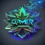 Placeholder: Gammer streammer pro holographic weed smoke logo shiny 3d metaverse