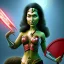 Placeholder: Shrek as wonder woman