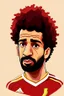 Placeholder: Mohamed Salah Egyptian soccer player ,cartoon 2d