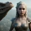 Placeholder: only perfect emilia clarke, wearing a dragon skull mask. fly hair, viking, village, highly realistic, highly detailed, mist around, smoke