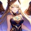 Placeholder: Clear focus, 8k, high quality, detailed, beautiful lighting, vibrant colors, golden long hair, vibrant white eyes, girl, smile, valkyrie, qreen