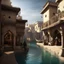 Placeholder: Within the medieval port of Abu Dibrahim, a hub for pearl shipping, shadows conceal negotiations between burglars and traders and seducing houries as the guard patrols. In the dimly lit streets, secrets and treasures exchange hands under the cover of night. Trust and deceit intertwine in this ancient city, where stolen pearls and clandestine deals shape the unfolding drama of the shadowed port.