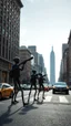 Placeholder: Aliens on shooters in New York streets