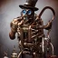 Placeholder: animateur poste radio steampunk iron maiden, 4k, high details,