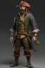 Placeholder: wellerman pirate, realistic style, full figure frontal view, no beard and no hair