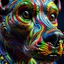 Placeholder: colourful ornate decorative man as a dog face,closeup, twisting, abstract psychedelic, 8 k, artstation.