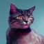 Placeholder: Cat, black, hyperrealism, masterpiece, expert, 8K, sharp focus, cinematic lighting, pink, green, blue