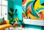 Placeholder: Create a similar social media post with headline of wall murals, wall decor