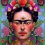 Placeholder: A beautiful portrait of Frida Kahlo by alphonse mucha, japanese tatoos, 4k, high details