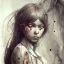 Placeholder: body anormal, cry blood, girl cute, watercolor illustration by <agnes cecile> <John Kenn Mortensen> <Yoji Shinkawa>,