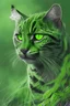 Placeholder: Draw a wild green cat