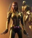 Placeholder: black widow, golden armor suit, full body close up, soft light atmosphere, light effect，vaporwave colorful, concept art, smooth, extremely sharp detail, finely tuned detail, ultra high definition, 8 k, unreal engine 5, ultra sharp focus