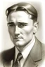 Placeholder: a handsome man from the 1930s pencil sketch