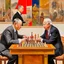 Placeholder: Putin, President Xi Of China And Joe Biden Play Chess With A Pigeon,Ufo And Atomic Bomb Mushroom Cloud,Complex Surgical Instruments Intermixed With A Newborn Boy,Minimalism,Painting By Adrian Ghenie,Rene Magritte,Pablo Picasso,Michelangelo,Salvador Dali,Lucian Freud