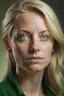 Placeholder: retrato hiperealistico de una mujer de 30 años, rubia, ojos verdes