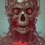 Placeholder: half zombie half human, blood in a bright red color flows down, hr giger, steam punk, realistic, made in octane, cinematic, ultra-realistic, extremely detailed octane rendering, 8K, VRAY Super Real ar 2:3, dof photorealistic futuristic 50mm lens hard lighting dark gray tintype photograph, realistic lighting, sepia color