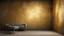 Placeholder: Hyper Realistic grungy-glowing-golden-blocked-wall textured room