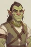 Placeholder: half orc male teenager happy big brother