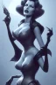 Placeholder: Rita Hayworth as evil queen in black leather, busty, cleavage, curvy, angry, stern look. character design by cory loftis, fenghua zhong, ryohei hase, ismail inceoglu and ruan jia. unreal engine 5, artistic lighting, highly detailed, photorealistic, fantasy