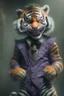 Placeholder: A picture of a cute tiger in the form of a joker, a professional, high JPEG image