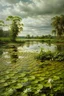 Placeholder: Prompt: rococo, wet-land marsh, waterlilies —s 50