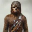 Placeholder: photorealistic and intricate portrait of chewbacca in star wars by katerina belkina, wearing beskar armor, deep dark colors, hyperdetailed, 32K, oil on canvas,