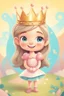 Placeholder: book cover for little girl wearing a princess costume re very happy, cartoon illustration style, 3D vector art, cute and quirky, fantasy art, water collor effect, bokeh, adobe illustrator, hand-drawn, digital painting, low-poly, soft lighting, bird's-eye view, isometric style, retro aesthetic, focused on the character, 4k resolution, photorealistic rendering, using cinema 4D