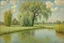 Placeholder: aquamarine, clouds, willow tree, claude monet, and emile claus impressionism paintings