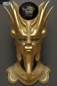 Placeholder: black male African Egyptian alien, cracks in the voodoo head, wicked, eyes, crown, Elephant, 8k, finely detailed, photo realistic, tiger turquoise skull head gold dragon space alien snow skeleton gold teeth silver crown silver space face mask