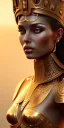 Placeholder: Beautiful brown pharaonic queen, pharaonic dress, clear features, too many details, 4k, 8k, portrait, 3d, fantasy, realistic, cinematic