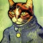 Placeholder: Portrait of a cat by Van Gogh