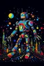 Placeholder: abstract robot dancer electronica music STYLE OF Hiroshi Nagai