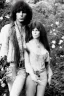 Placeholder: Jim Morrison and Pamela Courson ,music, ignoreNSFW, watermark, bohemian style , blurry,beautiful,elegant,roses, fantasy