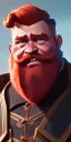 Placeholder: A high definition, high detail dungeons and dragons dwarf male warrior who is short and stout, with a ginger braided beard, long hair styled into a man bun, wearing heavy metal plated armor with pauldrons