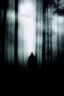 Placeholder: dark, foggy weather, night, forest, black, horror, art, evil, dark effect, white eyes, human shadows,