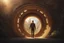 Placeholder: a man moving through a portal, photorealistic, Detailed Matte Painting, Deep Colour, Fantastical, Intricate Detail, sunshine