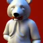 Placeholder: Un ours blanc, réaliste, habillé comme un moine bouddhiste, anthropomorphique, sombre, très détaillé, représentation 3d, un maximum de détail