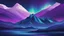 Placeholder: Modern blue purple northern lights with mountains, abstract background pattern