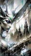 Placeholder: sketch-style painting high quality of a dragon art by Yoji Shinkawa and Valeria Burzo large bats in the background destroyed city budlings babies' in heaven