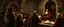 Placeholder: fantasy art, style of Rembrandt, A reading at the Vault of the Sages: A renowned scholar is giving a public lecture. Guards are turning people away, as the hall is at capacity.