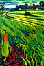 Placeholder: rice field with a woman standing Ernst Ludwig Kirchner