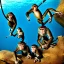 Placeholder: photo, monkeys, underwater, harpoon guns