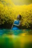 Placeholder: Nevsin Mengu underwater with yellow flowers for hair, closed eyes, rtx, reflection, 8k, glow, winning photography, caustics