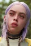 Placeholder: Billie Eilish, in shorts, photorealistic, 8k