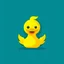 Placeholder: Generate an image for a modern, flat design logo. The primary element should be a stylized, yellow duck. The style should be playful yet professional as it's for a game development studio called 'bigducks.games'. The color palette apart from the yellow duck is open for experimentation, however, it should complement the yellow duck icon. Incorporate the text 'bigducks.games' in a way that is cohesive with the entire layout.