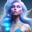 Placeholder: A portrait of a full body crystalised blue pink queen,smiling face, blue eyes, long blond hair, atmospheric, realistic, unreal engine, lighting