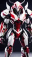 Placeholder: big venom robot with red and white color schemes, in the style of fairy academia, hard-edge style, agfa vista, dynamic pose, oshare kei, hurufiyya, rtx, close picture, intricate details, highly detailed, high details, detailed portrait, masterpiece,ultra detailed, ultra quality