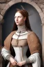 Placeholder: portrait of a medieval woman full body on a white background