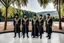 Placeholder: a group of men standing next to each other, female dancer, softair arena landscape, made in 2019, black cylindrical hat, olympics ceremony, islamic interior design, exhibition display, panorama shot, Siona Shimshi, woodlands style, 2019, caravagio, general uniform, ymmetrical